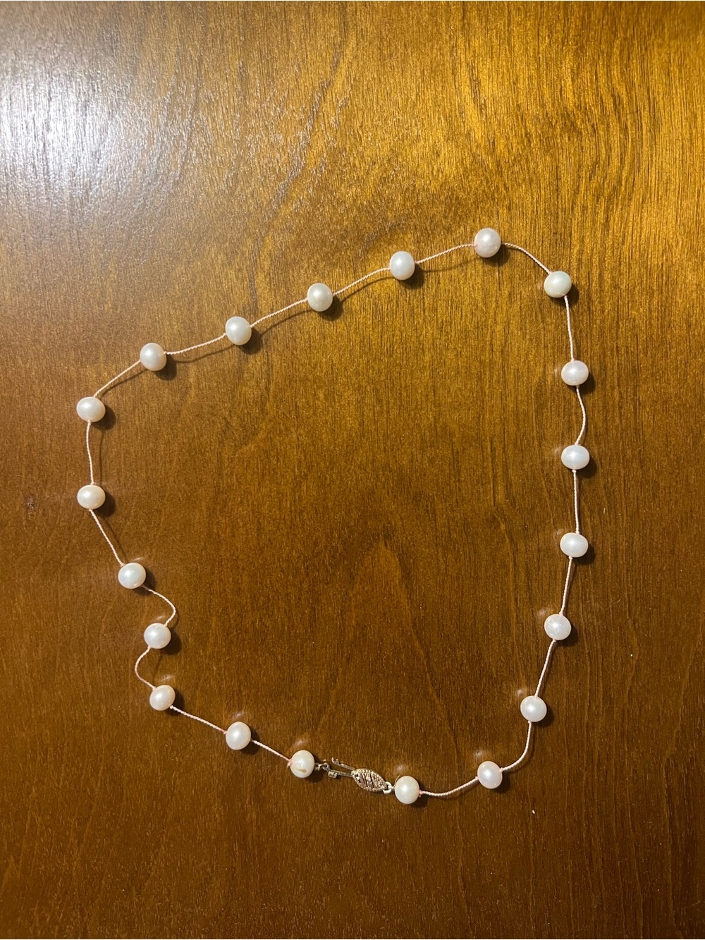 Real Pearl Station Necklace